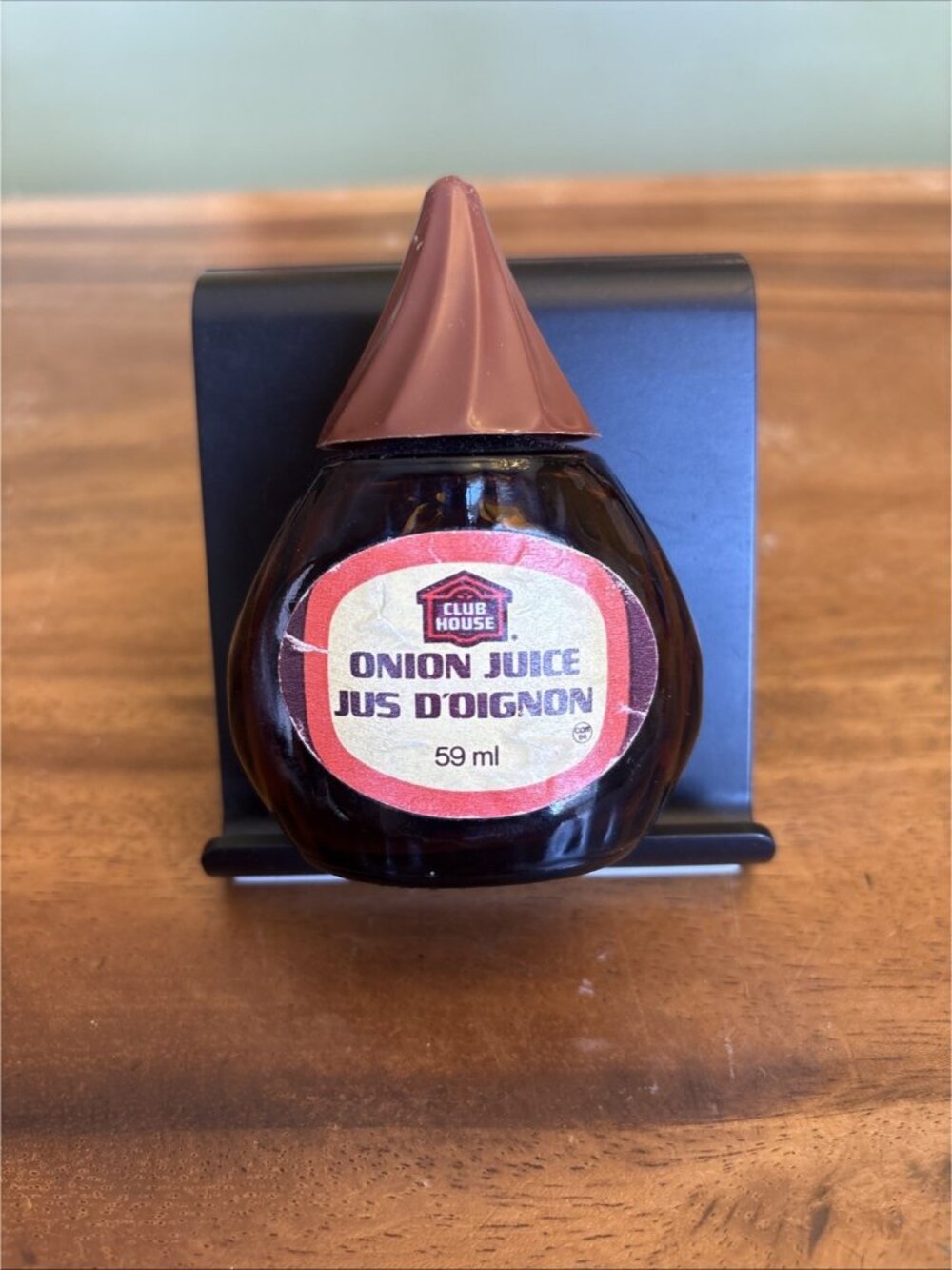 Rare Vintage Club House Spice Glass Bottle Twist Lid - Onion Juice ( EMPTY )